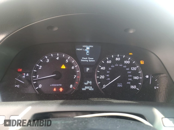2010 Lexus LS 460 with VIN JTHBL5EF6A5098545, listed as a Copart auction lot 54427435 with 66,616 mi miles and Salvage title. Bid and sale history available at DreamBid. Image 9.