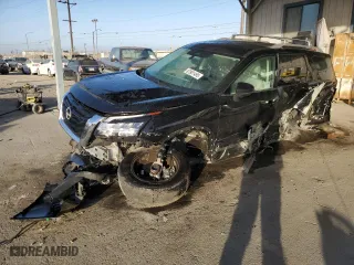 2022 Nissan Pathfinder SL with VIN 5N1DR3CA7NC231153, listed as a Copart auction lot 87901495 with 25,449 mi miles and Salvage Title. Bid and sale history available at carsss.com. Image 1.