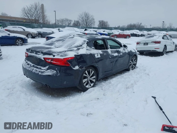 2017 Nissan Maxima SV with VIN 1N4AA6AP5HC418537, listed as a IAAI auction lot 41260140 with 56,140 mi miles. Bid and sale history available at carsss.com. Image 4.