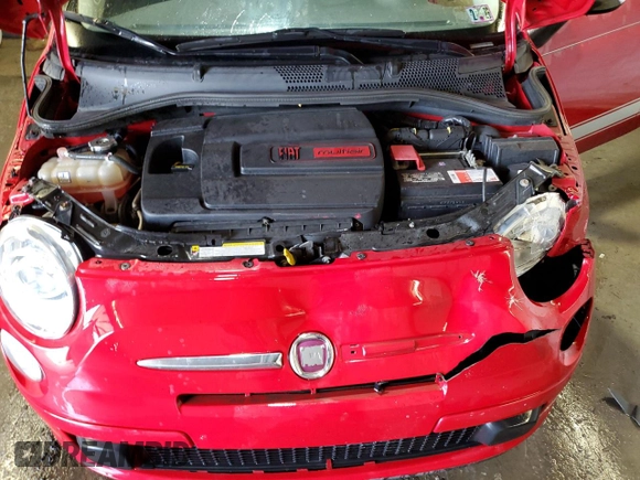 2012 FIAT 500 Pop with VIN 3C3CFFAR0CT243198, listed as a Copart auction lot 63317325 with 54,537 mi miles and Salvage title. Bid and sale history available at DreamBid. Image 11.