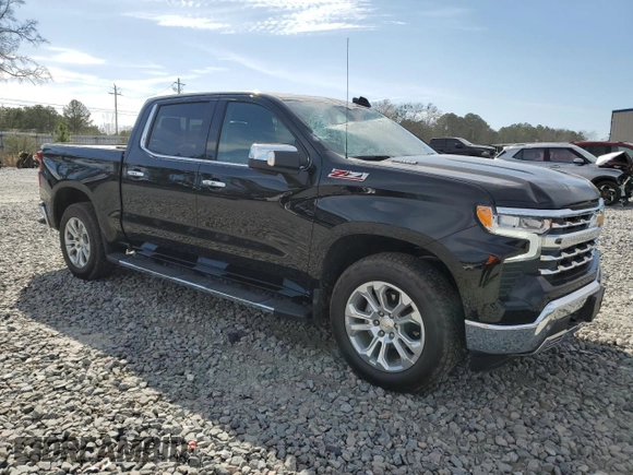 2024 Chevrolet Silverado 1500 LTZ with VIN 1GCUDGE85RZ228064, listed as a Copart auction lot 46575495 with 15,848 mi miles and Salvage Title. Bid and sale history available at DreamBid. Image 4.