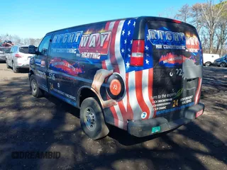 2015 Chevrolet Express Cargo Van with VIN 1GCWGFCF7F1281970, listed as a IAAI auction lot 41898214 with 145,078 mi miles. Bid and sale history available at carsss.com. Image 3.