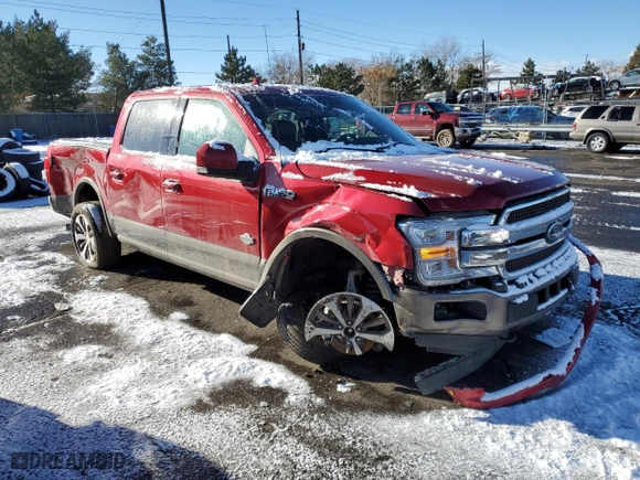 2020 Ford F-150 XL with VIN 1FTEW1E48LFA80154, listed as a Copart auction lot 84073994 with 127,930 mi miles and Salvage Title. Bid and sale history available at carsss.com. Image 4.