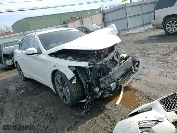 2020 Infiniti Q50 3.0t SPORT with VIN JN1EV7ARXLM253940, listed as a Copart auction lot 46423025 with 94,116 mi miles and Salvage Title. Bid and sale history available at carsss.com. Image 10.