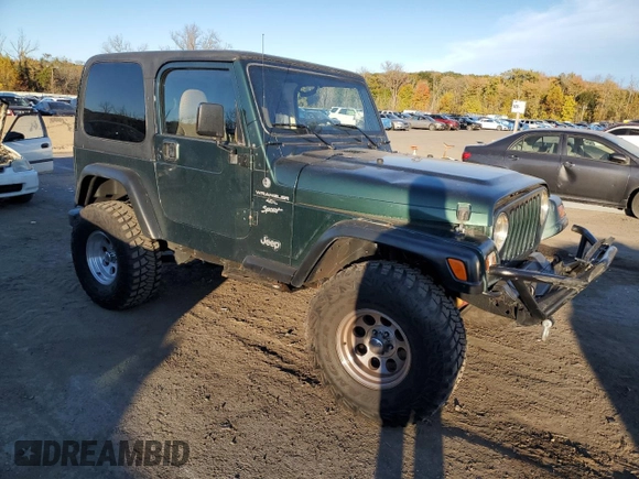 1999 Jeep Wrangler Sport with VIN 1J4FY19S5XP482053, listed as a Copart auction lot 75925774 with 112,503 mi miles and Salvage Title. Bid and sale history available at carsss.com. Image 4.