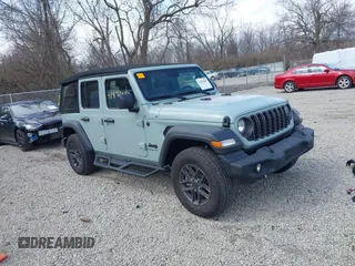 2024 Jeep Wrangler Willys with VIN 1C4PJXDG6RW331770, listed as a IAAI auction lot 41879849 with 6,100 mi miles. Bid and sale history available at carsss.com. Image 1.