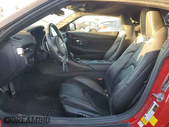 2021 Toyota GR Supra 3.0 with VIN WZ1DB0C02MW042357, listed as a Copart auction lot 79090214 with 29,215 mi miles and Salvage Title. Bid and sale history available at carsss.com. Image 7.