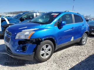 2015 Chevrolet Trax LT with VIN KL7CJLSB8FB253619, listed as a Copart auction lot 47884945 with 103,218 mi miles and Salvage Title. Bid and sale history available at carsss.com. Image 1.