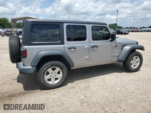 2018 Jeep Wrangler Unlimited Sport S with VIN 1C4HJXDG2JW136211, listed as a Copart auction lot 60080455 with 66,107 mi miles and Salvage title. Bid and sale history available at DreamBid. Image 3.