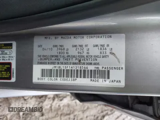 2010 Mazda 3 i Sport with VIN JM1BL1SF1A1318566, listed as a IAAI auction lot 41656911 with 160,123 mi miles and . Bid and sale history available at carsss.com. Image 9.