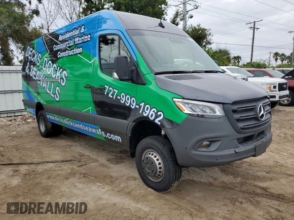 2024 Mercedes-Benz Sprinter with VIN W1Y8ND6Y6RT174851, listed as a Copart auction lot 74935314 with Not Provided miles and Non Repairable. Bid and sale history available at DreamBid. Image 4.