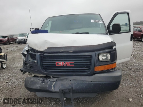 2011 GMC Savana Cargo Van with VIN 1GTW7GCAXB1905880, listed as a Copart auction lot 78808234 with 260,645 mi miles and Salvage Title. Bid and sale history available at carsss.com. Image 5.