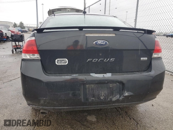 2008 Ford Focus SE with VIN 1FAHP33NX8W243675, listed as a Copart auction lot 53941115 with 0 mi miles and Salvage Title. Bid and sale history available at carsss.com. Image 6.