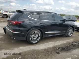 2023 Acura MDX Advance with VIN 5J8YE1H87PL022995, listed as a Copart auction lot 54848415 with 26,776 mi miles and Salvage title. Bid and sale history available at DreamBid. Image 3.