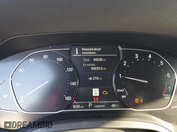 2021 BMW 4 Series 430i with VIN WBA53AP03MCG66105, listed as a Copart auction lot 88971625 with 69,236 mi miles and Salvage Title. Bid and sale history available at DreamBid. Image 9.