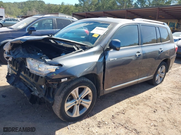 2012 Toyota Highlander Limited with VIN 5TDYK3EH0CS083539, listed as a IAAI auction lot 41640043 with 91,748 mi miles. Bid and sale history available at carsss.com. Image 2.