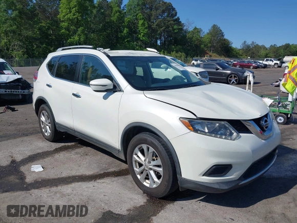 2016 Nissan Rogue SV with VIN KNMAT2MV1GP682787, listed as a IAAI auction lot 42028405 with 157,975 mi miles. Bid and sale history available at carsss.com. Image 1.