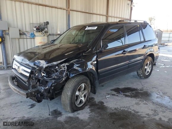 2007 Honda Pilot EX-L with VIN 5FNYF28587B031666, listed as a Copart auction lot 48123895 with 0 mi miles and Salvage Title. Bid and sale history available at carsss.com. Image 1.