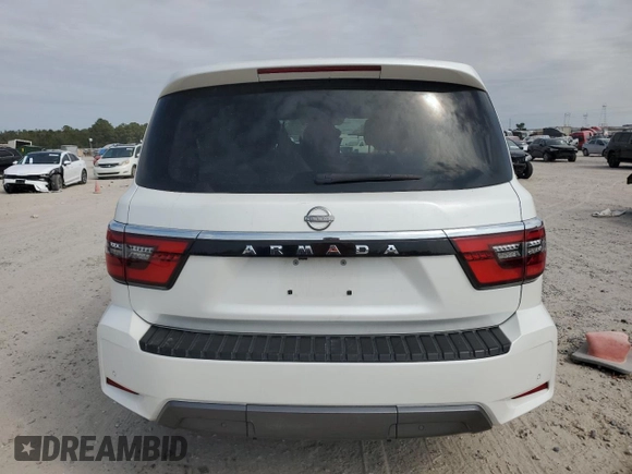 2022 Nissan Armada SV with VIN JN8AY2AC0N9160114, listed as a Copart auction lot 76266474 with 44,285 mi miles and Salvage Title. Bid and sale history available at carsss.com. Image 6.