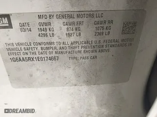 2014 Cadillac ATS Standard RWD with VIN 1G6AA5RX1E0174667, listed as a IAAI auction lot 41723540 with 171,804 mi miles. Bid and sale history available at carsss.com. Image 9.