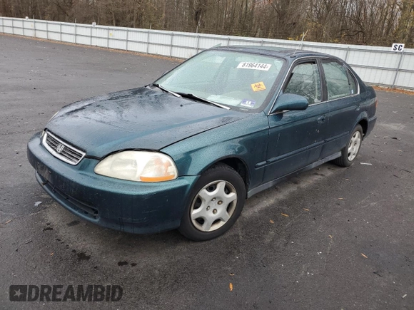 1998 Honda Civic EX with VIN 2HGEJ8644WH603860, listed as a Copart auction lot 81964144 with 203,675 mi miles and Salvage Title. Bid and sale history available at carsss.com. Image 1.