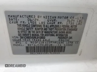 2024 Nissan Versa S with VIN 3N1CN8DV5RL913553, listed as a Copart auction lot 64141925 with 14,026 mi miles and Clean title. Bid and sale history available at DreamBid. Image 13.