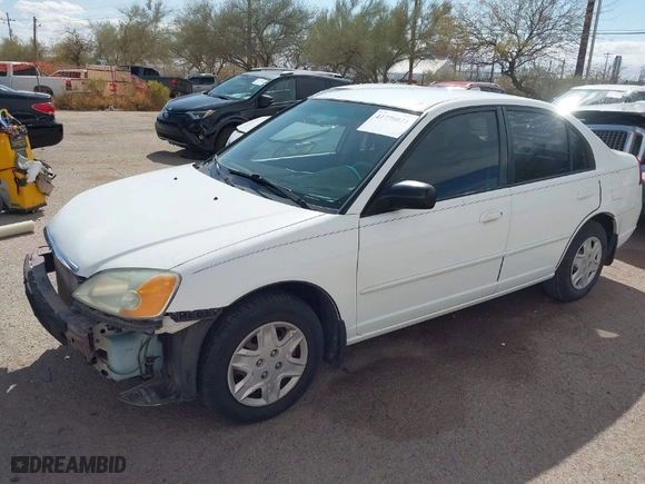 2003 Honda Civic LX with VIN 2HGES16693H565222, listed as a IAAI auction lot 41778021 with 143,604 mi miles. Bid and sale history available at carsss.com. Image 2.