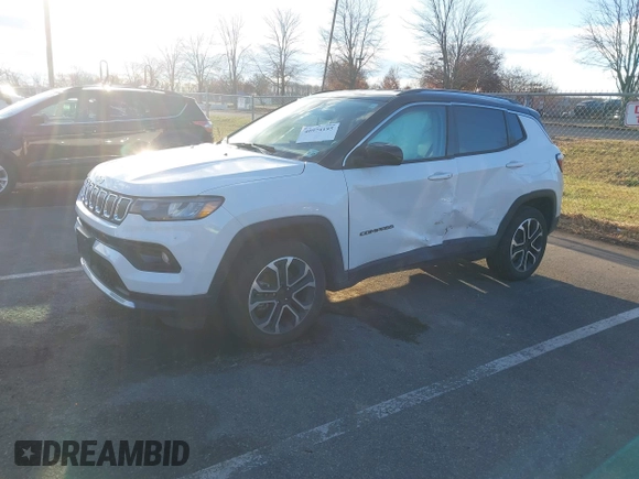 2022 Jeep Compass (RED) Edition with VIN 3C4NJDCB6NT190971, listed as a IAAI auction lot 40974185 with 37,014 mi miles. Bid and sale history available at carsss.com. Image 17.