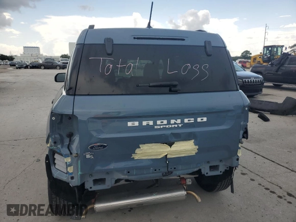 2024 Ford Bronco Sport Big Bend with VIN 3FMCR9B63RRE99989, listed as a Copart auction lot 61595025 with 6,359 mi miles and Salvage title. Bid and sale history available at DreamBid. Image 6.