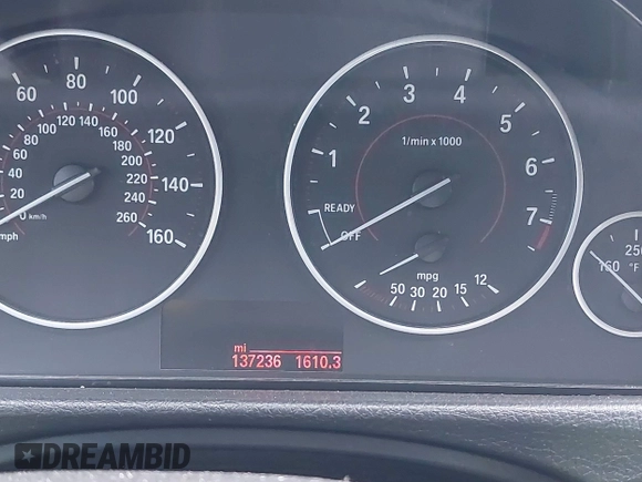 2014 BMW 3 Series 328i with VIN WBA3C1C53EK108252, listed as a IAAI auction lot 41764991 with 137,236 mi miles. Bid and sale history available at carsss.com. Image 15.