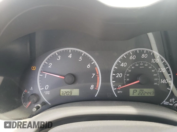 2010 Toyota Corolla with VIN 1NXBU4EE5AZ173902, listed as a Copart auction lot 54487135 with 222,443 mi miles and Salvage title. Bid and sale history available at DreamBid. Image 9.