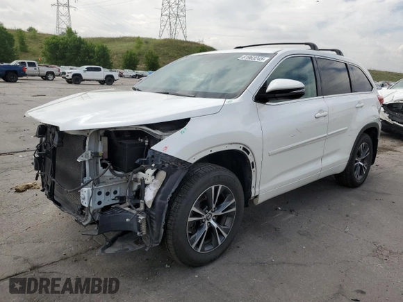 2017 Toyota Highlander LE with VIN 5TDBZRFH1HS482941, listed as a Copart auction lot 61963245 with 92,316 mi miles and Salvage title. Bid and sale history available at DreamBid. Image 1.