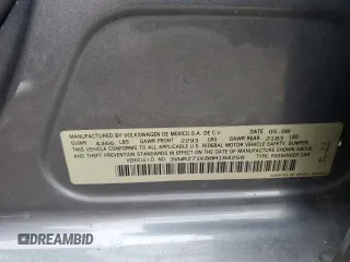 2008 Volkswagen Jetta SE z VIN 3VWRZ71K88M184258, wystawiony jako Copart lot #51010594 z przebiegiem 172 196 mil mil oraz Nie do naprawy • Non repairable. Historia ofert i sprzedaży dostępna na DreamBid. Obrazek 10.