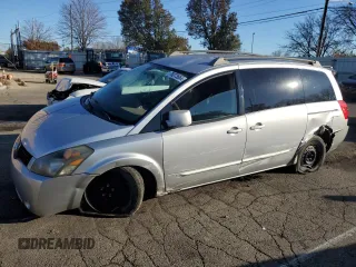 2006 Nissan Quest SL with VIN 5N1BV28U66N124536, listed as a Copart auction lot 79273664 with 0 mi miles and Salvage Title. Bid and sale history available at carsss.com. Image 1.