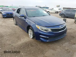 2018 Kia Optima S with VIN 5XXGT4L33JG214404, listed as a IAAI auction lot 41517699 with 91,740 mi miles and . Bid and sale history available at DreamBid. Image 1.
