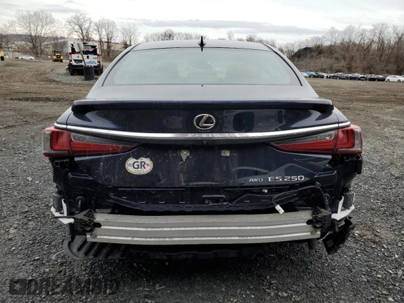 2021 Lexus ES 250 with VIN 58AD11D14MU003669, listed as a Copart auction lot 50762165 with 25,117 mi miles and Salvage title. Bid and sale history available at DreamBid. Image 6.