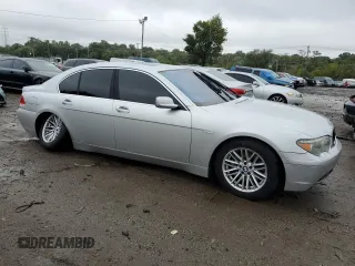 2004 BMW 7 Series 745i with VIN WBAGL634X4DP70421, listed as a Copart auction lot 73309744 with 123,457 mi miles and Salvage Title. Bid and sale history available at carsss.com. Image 4.