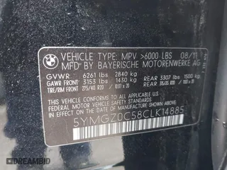 2012 BMW X6 M with VIN 5YMGZ0C58CLK14885, listed as a IAAI auction lot 42082928 with 131,900 mi miles. Bid and sale history available at carsss.com. Image 9.