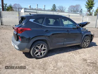 2021 Kia Seltos S with VIN KNDEUCA25M7096104, listed as a Copart auction lot 51390905 with 46,774 mi miles and Salvage Title. Bid and sale history available at carsss.com. Image 3.