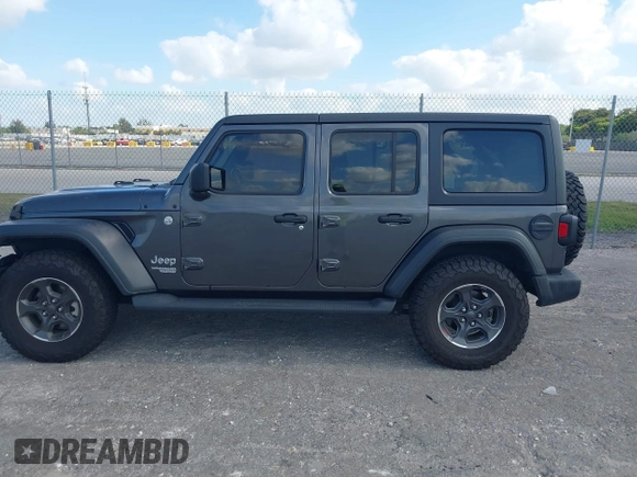 2019 Jeep Wrangler Unlimited Sport S z VIN 1C4HJXDN9KW636592, wystawiony jako IAAI lot #42159099 z przebiegiem 82 580 mil mil oraz . Historia ofert i sprzedaży dostępna na DreamBid. Obrazek 15.