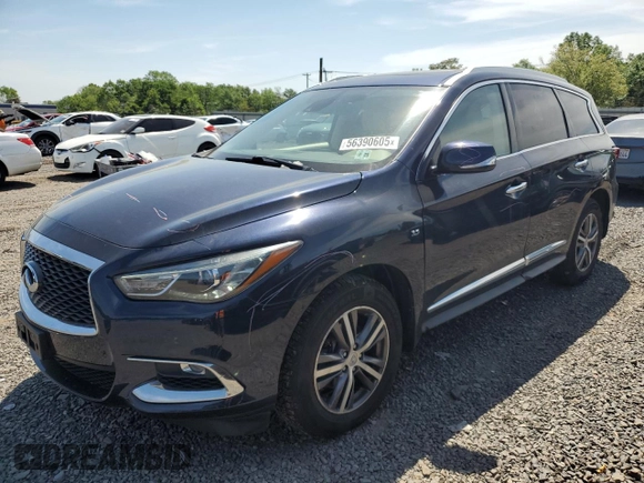 2020 Infiniti QX60 Luxe with VIN 5N1DL0MM2LC528742, listed as a Copart auction lot 56390605 with 66,786 mi miles and Salvage title. Bid and sale history available at DreamBid. Image 1.