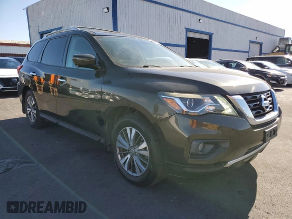 2017 Nissan Pathfinder S with VIN 5N1DR2MN7HC635683, listed as a Copart auction lot 63705305 with 117,287 mi miles and Clean title. Bid and sale history available at DreamBid. Image 4.