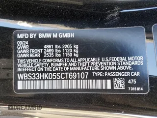 2025 BMW M4 Competition xDrive with VIN WBS33HK05SCT69107, listed as a Copart auction lot 80105324 with Not Provided miles and Salvage Title. Bid and sale history available at carsss.com. Image 13.