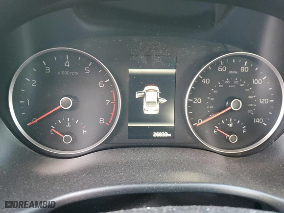 2022 Kia Rio S with VIN 3KPA24AD8NE501028, listed as a Copart auction lot 49511775 with 26,833 mi miles and Salvage Title. Bid and sale history available at carsss.com. Image 9.