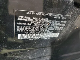2015 Subaru Forester 2.5i Premium with VIN JF2SJADC8FH594946, listed as a Copart auction lot 52356475 with 75,030 mi miles and Salvage Title. Bid and sale history available at carsss.com. Image 13.