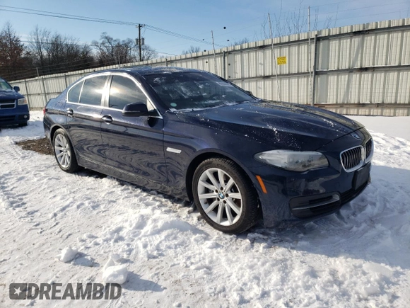 2014 BMW 5 Series 535i xDrive with VIN WBA5B3C54ED533572, listed as a Copart auction lot 89308205 with 130,486 mi miles and Salvage Title. Bid and sale history available at carsss.com. Image 4.