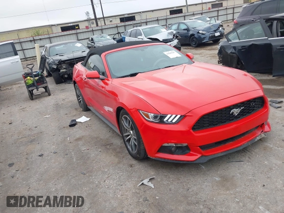 2017 Ford Mustang EcoBoost Premium z VIN 1FATP8UH6H5245140, wystawiony jako IAAI lot #41849107 z przebiegiem 52 672 mil mil oraz . Historia ofert i sprzedaży dostępna na DreamBid. Obrazek 1.