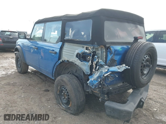 2022 Ford Bronco with VIN 1FMDE5BH1NLB71120, listed as a IAAI auction lot 41723502 with 56,387 mi miles and . Bid and sale history available at DreamBid. Image 3.