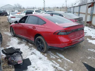 2024 Honda Accord Hybrid Sport-L with VIN 1HGCY2F75RA006746, listed as a IAAI auction lot 41630882 with 57,892 mi miles. Bid and sale history available at carsss.com. Image 3.