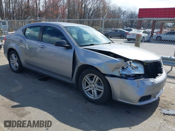 2013 Dodge Avenger SE V6 with VIN 1C3CDZAG2DN696519, listed as a IAAI auction lot 41705189 with 154,573 mi miles and . Bid and sale history available at DreamBid. Image 1.